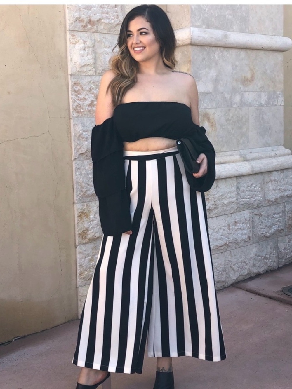 Wide leg trouser pants size large (Cart K-104)